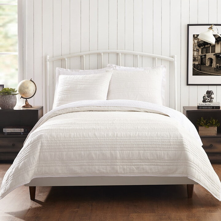 1977 Dry Goods Atmosphere White Cotton Gauze Breathable Quilt/Coverlet, Full/Queen