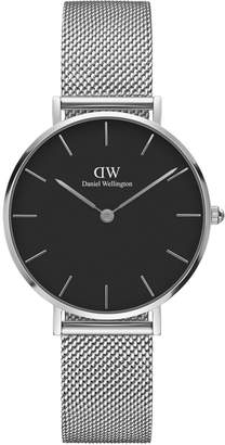 Daniel Wellington 32mm Classic Petite Melrose Bracelet Watch w/Black Dial