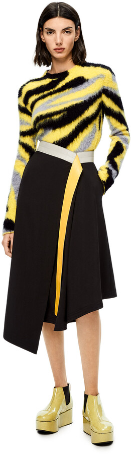 Loewe Luxury Graphic intarsia sweater in wool and mohair for Women 