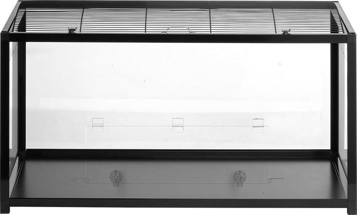 KFFKFF Rodent Enclosure, Full View Clear Rodent Domiciles, Compact Creature Cage, 37.8 x 18.5 x 21.7 in, Breathable Pet Rodent Homes with Front Access, Mobile Rodent Residence for Rats, Guinea Pigs