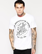 Thumbnail for your product : Diesel T-Balder T-Shirt Only the Brave Print - White