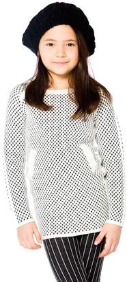 Deux Par Deux Checker Long Sweater