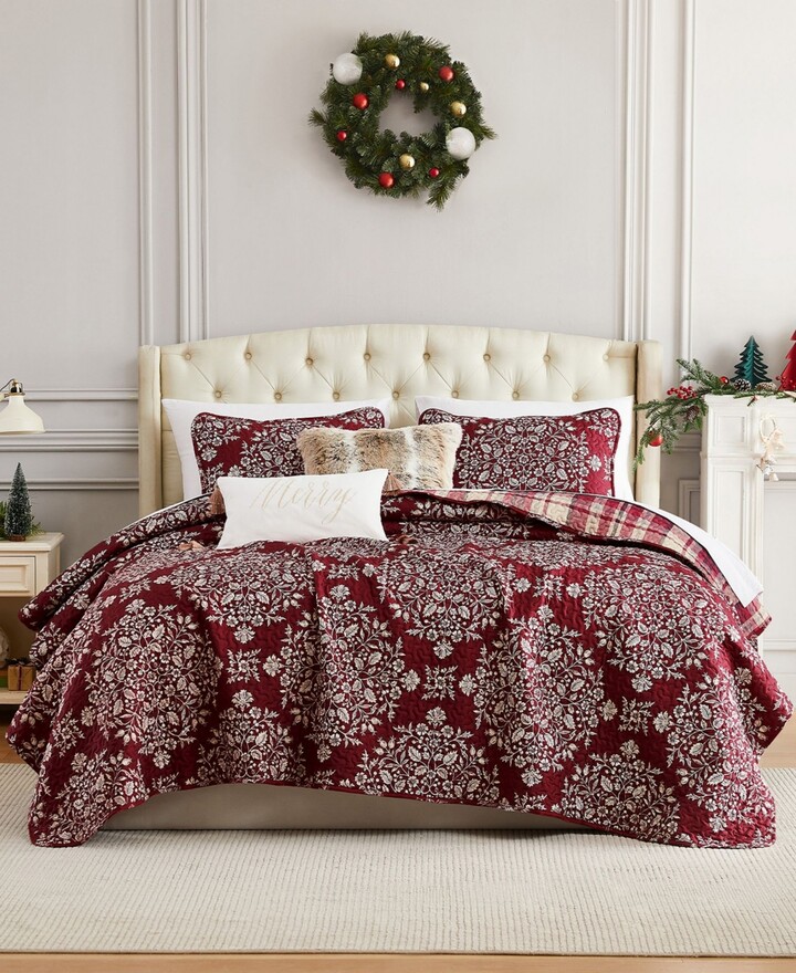 SouthShore Fine Linens Christmas Carol 5-Pc. Holiday Quilt Set, Full/Queen