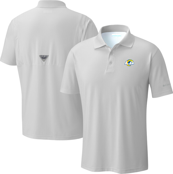 Men's Columbia Light Gray Los Angeles Rams Low Drag Offshore Polo