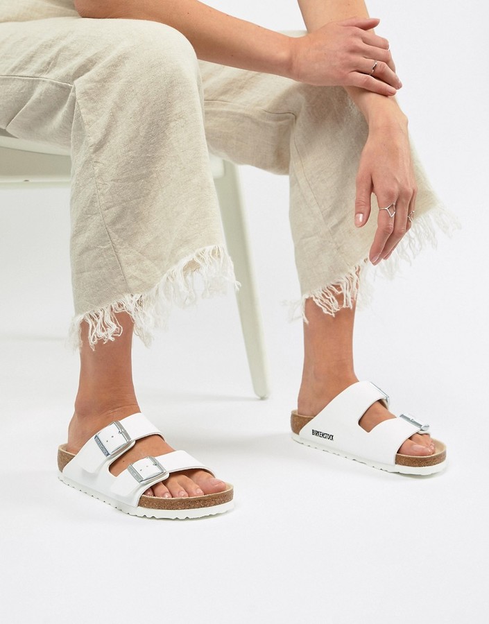 birkenstock arizona eva white flat sandals