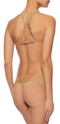 La Perla Stretch-jersey And Chantilly Lace Low-rise Thong