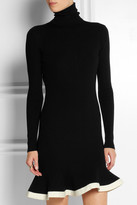 Thumbnail for your product : McQ Flared wool-blend turtleneck mini dress