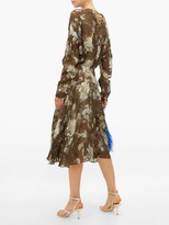 Thumbnail for your product : Preen by Thornton Bregazzi Jemima Floral-printed Satin-devore Dress - Brown Multi