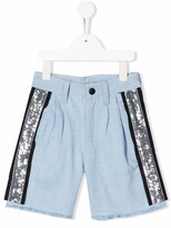 Thumbnail for your product : DKNY Sequin-Stripe Denim Shorts