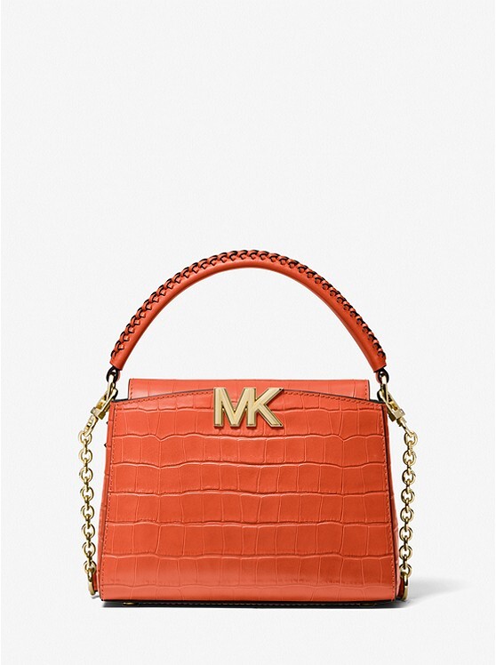 Michael Kors Karlie Small Crocodile Embossed Leather Crossbody Bag ShopStyle