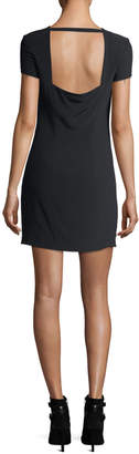 Crewneck Short-Sleeve Mini Dress