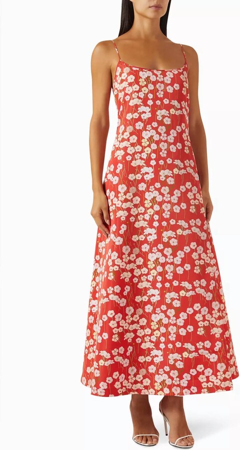 BERNADETTE Nicky Floral-Print Maxi Dress In Red