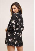 Thumbnail for your product : Dynamite Ruched Boyfriend Blazer Black W/White Floral