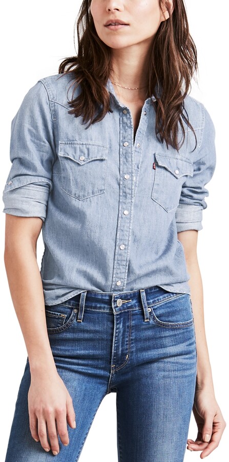 levi jean shirt womens