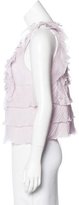 Thumbnail for your product : L'Agence Sleeveless Ruffle-Accented Top