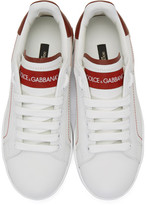 Thumbnail for your product : Dolce & Gabbana White and Red Portofino Sneakers