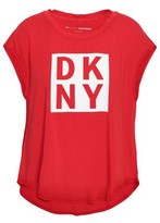 Thumbnail for your product : DKNY Printed Stretch Cotton And Modal-blend Jersey Top