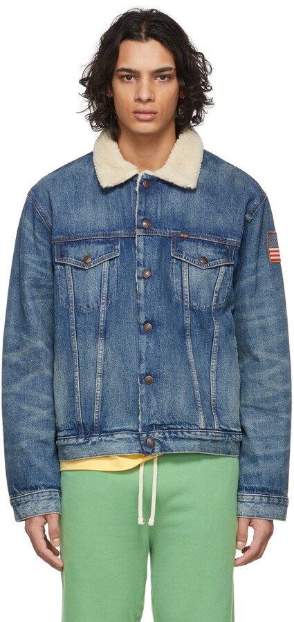 Polo Ralph Lauren Blue Fleece-Lined Denim Jacket - ShopStyle