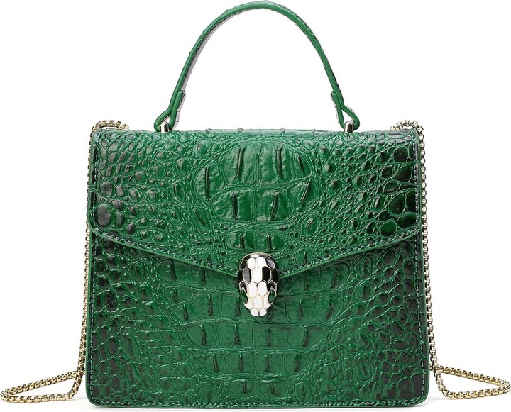 Tiffany & Fred Alligator-Embossed Leather Top Handle Satchel - ShopStyle