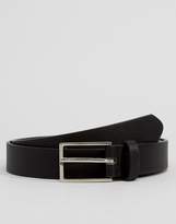 Thumbnail for your product : ASOS DESIGN smart faux leather slim belt in black