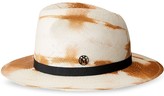 Thumbnail for your product : Maison Michel Bettina tie-dye fedora straw hat