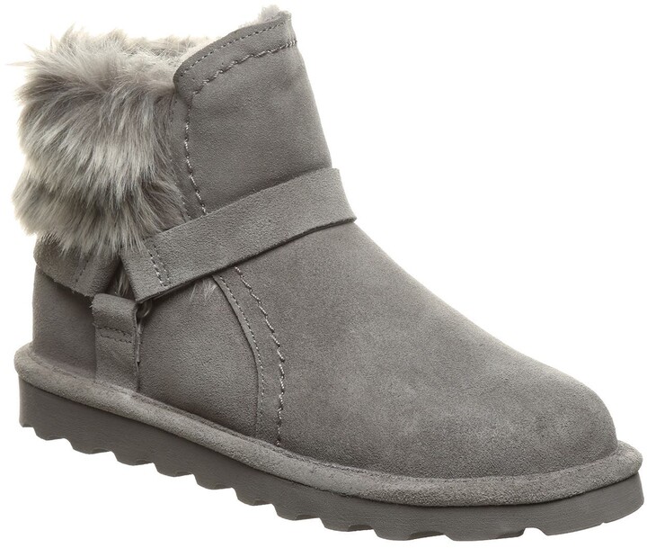 grey wide width boots