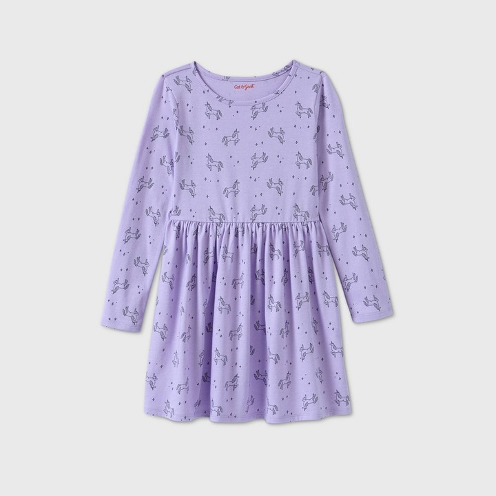 pink and violet little girl dresses