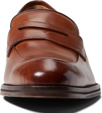 Johnston & Murphy Meade Penny (Tan Italian Calfskin) Men's Shoes