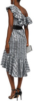 Thumbnail for your product : Temperley London Eliska One-shoulder Ruffled Metallic Fil Coupe Dress