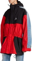Thumbnail for your product : Balenciaga Hybrid Colorblock Parka Denim Jacket
