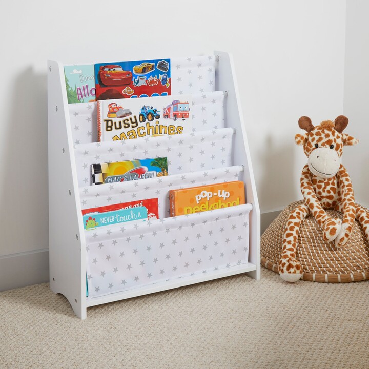 Dunelm White and Grey Star Bookcase White ShopStyle Kids & Baby