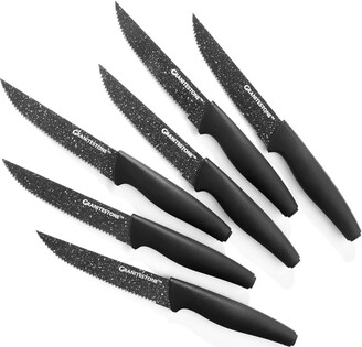 Granite Stone GraniteStone Nutriblade 6-Piece Steak Knives with Comfortable Handles, Stainless Steel Serrated Blades