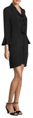 Michael Kors Collection Ruffle Bell-Sleeve Silk Dress