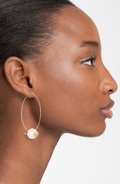 Thumbnail for your product : Mizuki 'Sea of Beauty' Pearl & Diamond Hoop Earrings