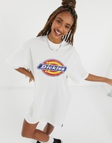 Thumbnail for your product : Dickies Varnell Horseshoe logo t-shirt dress in white
