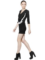 Thumbnail for your product : Just Cavalli Viscose Jersey Fringe Dress