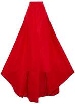 Carolina Herrera Flared Pleated Silk-Faille Maxi Skirt