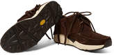 Thumbnail for your product : Visvim FBT Prime Runner Suede and Mesh Sneakers - Men - Dark brown
