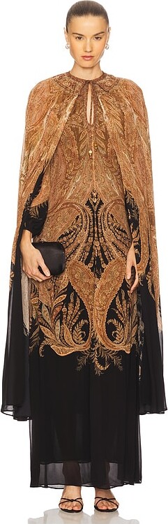 Caped Maxi Dress