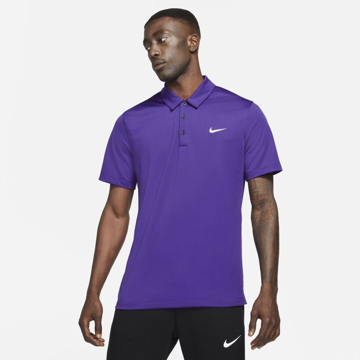purple nike golf polo