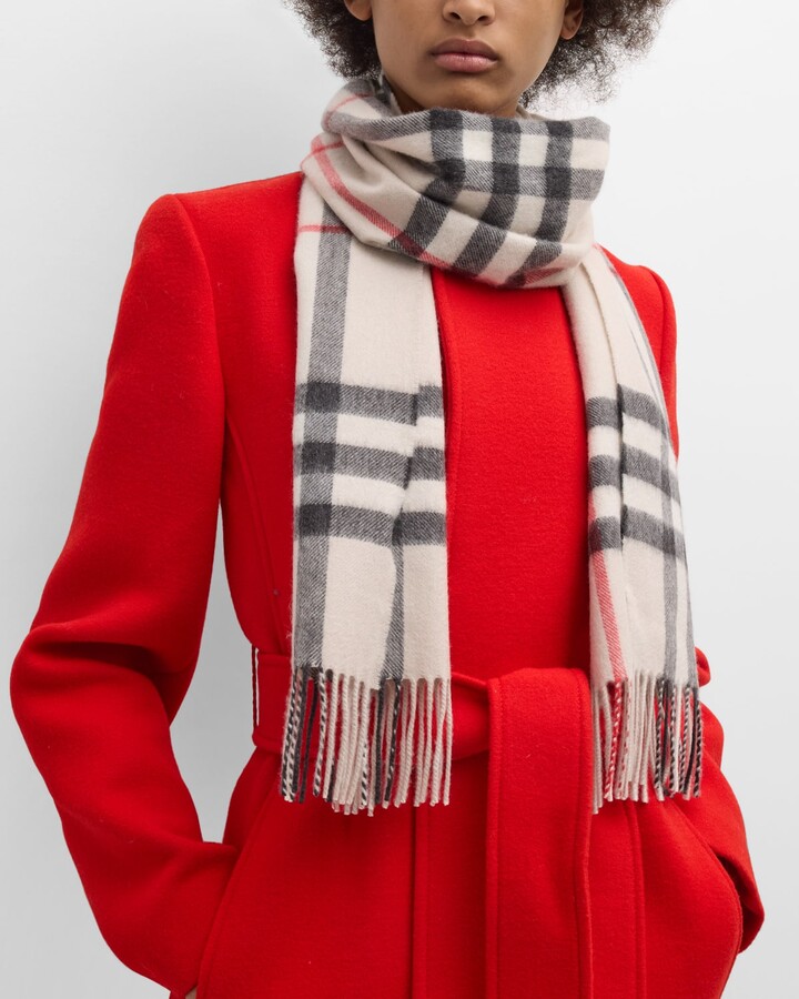 Burberry Giant-Check Cashmere Scarf - ShopStyle Scarves & Wraps