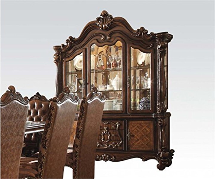 ACME 2 Piece Versailles Hutch & Buffet, Cherry Oak - 94 x 75 x 22 in.