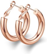 Thumbnail for your product : wowshow Thick Hoop Earrings Howllow 14K Gold Plated Gold Hoops for Women