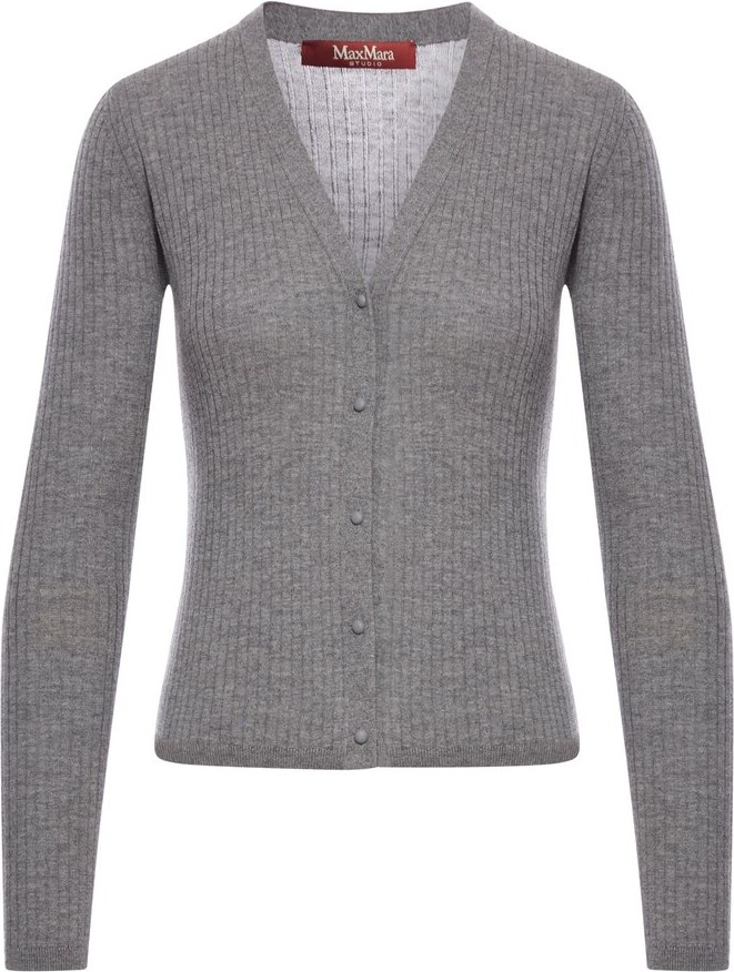 Studio Max Mara Potus Button-Up V-Neck Cardigan