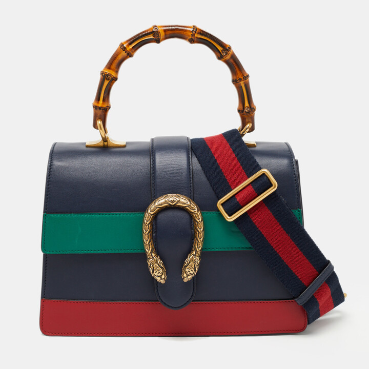 Gucci Tri Color Leather Medium Dionysus Bamboo Top Handle Bag - ShopStyle