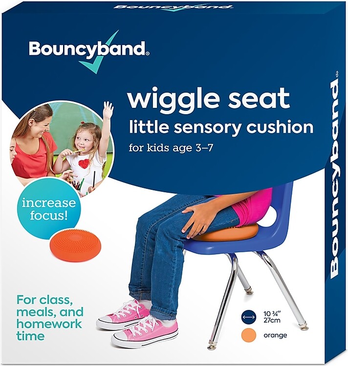 Bouncy Bands Little Sensory Wiggle Seat, Orange (BBAWS27OR)