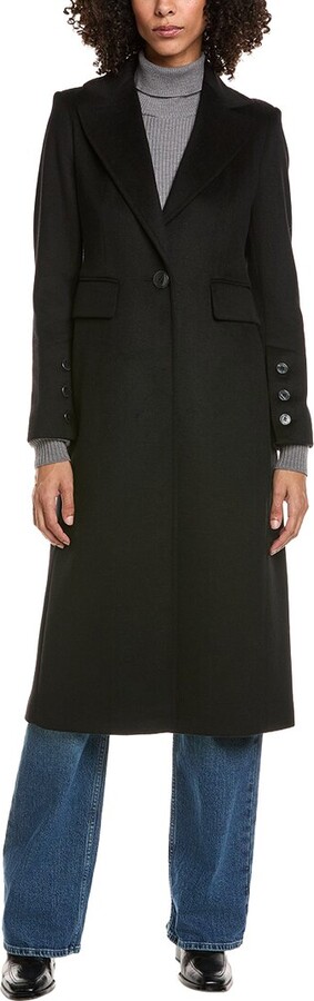 Sam Edelman Reefer Wool-Blend Coat