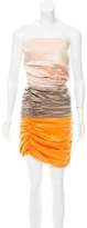 Thumbnail for your product : Elisabetta Franchi Satin Colorblock Dress w/ Tags