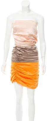 Elisabetta Franchi Satin Colorblock Dress w/ Tags