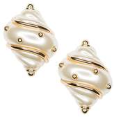 Thumbnail for your product : Kenneth Jay Lane Pearl Shell Clip Earring